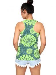 Detalle no seleccionable para compra Camisetas y Tops Hippies - Top estampado de flores étnico TOUN45.