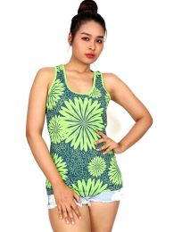 Detalle no seleccionable para compra Camisetas y Tops Hippies - Top estampado de flores étnico TOUN45.