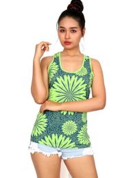 Detalle no seleccionable para compra Camisetas y Tops Hippies - Top estampado de flores étnico TOUN45.