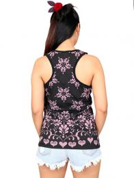 Detalle no seleccionable para compra Top y Blusas Hippie Boho Ethnic - Top estampado de flores étnico TOUN47.