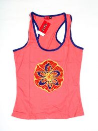 Modelo: SalmÓn Camisetas y Tops Hippies - Top con parche étnico TOUN48 - Modelo SalmÓn