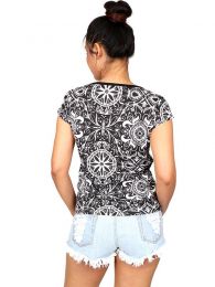 Detalle no seleccionable para compra Camisetas y Tops Hippies - Blusa con estampado étnico TOUN51.