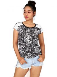 Detalle no seleccionable para compra Camisetas y Tops Hippies - Blusa con estampado étnico TOUN51.