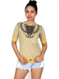 Detalle no seleccionable para compra Top y Blusas Hippie Boho Ethnic - Blusa con estampado étnico TOUN52.