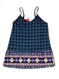 Modelo: Azul Outlet Ropa Hippie - Top con estampado étnico TOUN53 - Modelo Azul