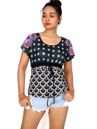 Detalle no seleccionable para compra Top y Blusas Hippie Boho Ethnic - Blusa con estampado étnico TOUN55.