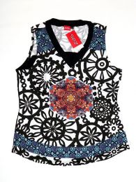 Detalle no seleccionable para compra Top y Blusas Hippie Boho Ethnic - Top con estampado y parche TOUN57.