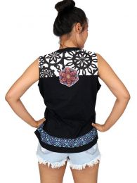 Detalle no seleccionable para compra Top y Blusas Hippie Boho Ethnic - Top con estampado y parche TOUN57.