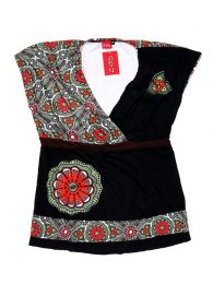 Detalle no seleccionable para compra Top y Blusas Hippies Alternativas - Blusa con estampado étnico TOUN62.