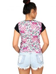 Detalle no seleccionable para compra Top y Blusas Hippie Boho Ethnic - Blusa con estampado flores TOUN64.