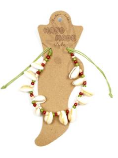 Tobillera de cuentas de colores y conchas [TOVI10]. Tobilleras para comprar al por mayor o detalle  en la categoría de Bisutería y Plata Hippie Artesanal | ZAS.