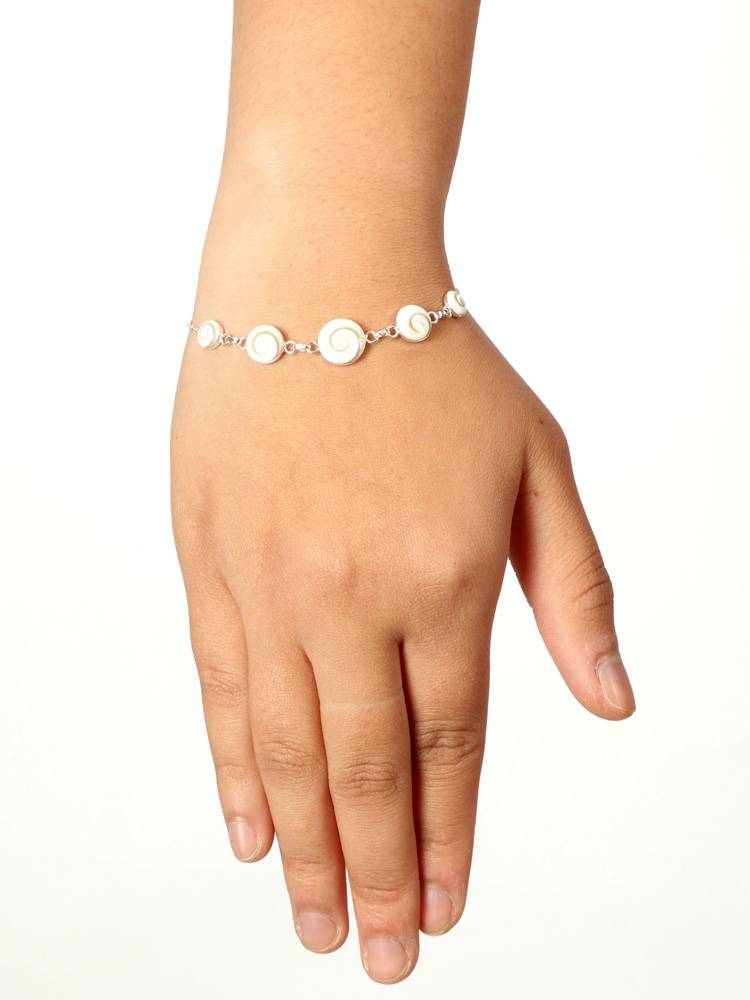 Pulsera Plata 5 Ojos de Shiva PUOJ04