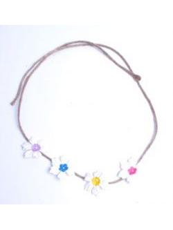 Cintas Palos y Pinchos -  Accesorios Pelo - Flores hippie cabeza frente, VACH01 - Modelo M3