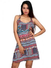 Outlet Ropa Hippie - Vestido hippie con estampado VECT04.