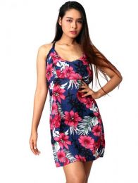 Outlet Ropa Hippie - Vestido hippie con estampado VECT04.