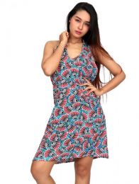 Outlet Ropa Hippie - Vestido hippie con estampado VECT05.