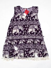 Modelo: Morado Outlet Ropa Hippie - Vestido estampado étnico VEET01 - Modelo Morado