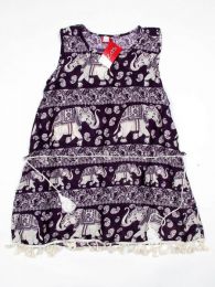 Outlet Ropa Hippie - Vestido estampado étnico VEET01 - Modelo Morado