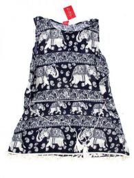 Modelo: Azul os Outlet Ropa Hippie - Vestido estampado étnico VEET01 - Modelo Azul os