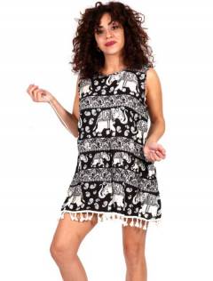 Detalle no seleccionable para compra Outlet Ropa Hippie - Vestido estampado étnico VEET01.