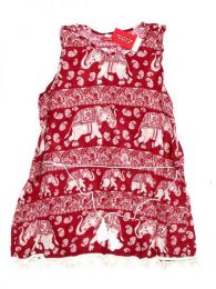 Modelo: Rojo Vestido estampado étnico Mod Rojo
