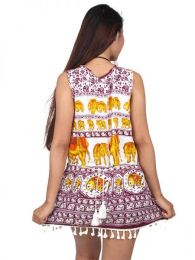 Detalle no seleccionable para compra Vestido estampado étnico detalle del producto