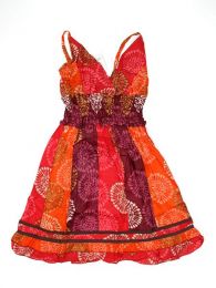 Modelo: Rojo Vestido hippie patch con tiurante Mod Rojo