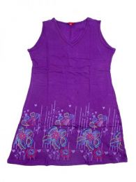 Modelo: Morado Vestido 100% algodón Mod Morado