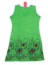 Modelo: Verde Vestidos Hippie Ethnic Boho - Vestido 100% algodón VEEV06 - Modelo Verde