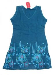 Modelo: Azul Vestido 100% algodón Mod Azul