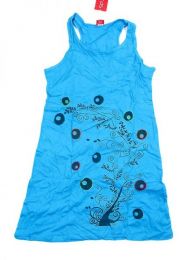 Modelo: Azul Vestido 100% algodón Mod Azul