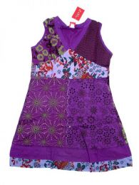 Modelo: Morado Vestido 100% algodón Mod Morado