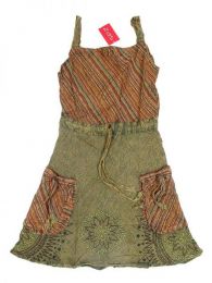 Modelo: Verde Vestidos Hippie Boho Étnico - Vestido 100% rayón VEEV13 - Modelo Verde