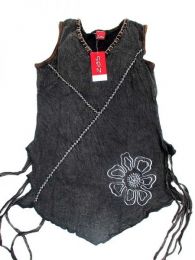 Modelo: Negro Top hippie de algodón Mod Negro