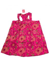 Modelo: Rojo Vestidos Hippie Boho Alternativos - Vestido corto estampado con VEEV17 - Modelo Rojo