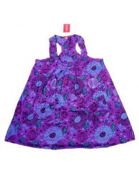 Modelo: Morado Vestidos Hippie Boho Alternativos - Vestido corto estampado con VEEV17 - Modelo Morado