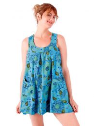 Detalle no seleccionable para compra Vestidos Hippie Etnicos - Vestido corto estampado con VEEV17.