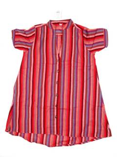 Modelo: Rojo Vestidos de Verano - Vestido corto de rayas de VEEV19 - Modelo Rojo