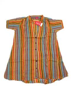 Modelo: Naranja Vestidos de Verano - Vestido corto de rayas de VEEV19 - Modelo Naranja