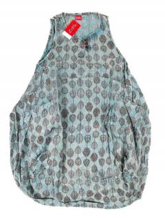 Modelo: Azul Monos Petos y Vestidos largos - Vestido largo estampado VEEV20 - Modelo Azul