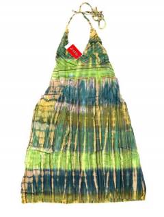 Modelo: Verde Monos Petos y Vestidos largos - Vestido de algodón VEEV21 - Modelo Verde