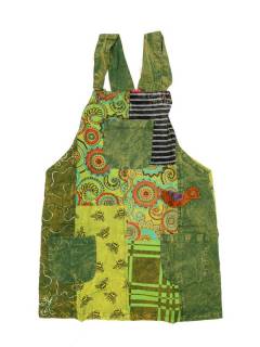 Modelo: Verde Vestidos de Verano - Vestido hippie de algodón VEEV22 - Modelo Verde