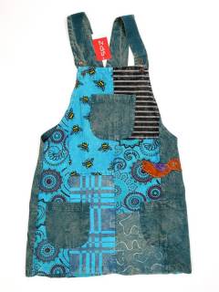 Modelo: Azul Vestidos de Verano - Vestido hippie de algodón VEEV22 - Modelo Azul