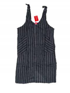 Modelo: Negro Monos Petos y Vestidos largos - Vestido tipo Peto de rayas.muy VEEV23 - Modelo Negro