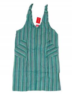 Modelo: Verde Monos y Petos / Vestidos largos - Vestido tipo Peto de rayas.muy VEEV23 - Modelo Verde