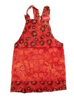 Vestidos de Verano - Vestido hippie de algodón VEEV25 - Modelo Rojo
