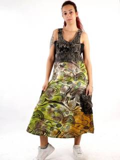 Detalle no seleccionable para compra Monos, Petos y Vestidos largos - Este vestido largo bicolor VEEV27.