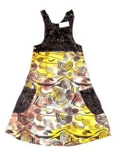 Modelo: Amarillo Monos, Petos y Vestidos largos - Este vestido largo bicolor VEEV27 - Modelo Amarillo