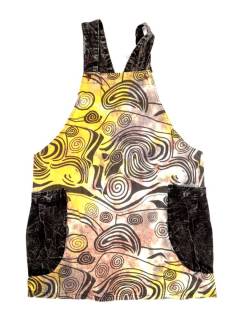 Modelo: Amarillo Vestidos Hippies de Verano - Este vestido Corto bicolor VEEV28 - Modelo Amarillo