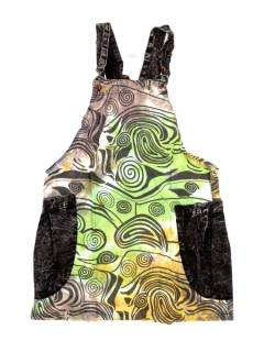 Modelo: Verde Vestidos Hippies de Verano - Este vestido Corto bicolor VEEV28 - Modelo Verde